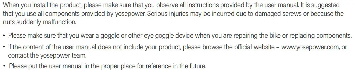 YOSE POWER Electric Bike Kits fig8