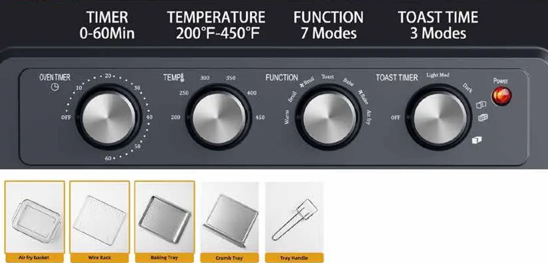 Chefavor MGKQ21X01 25 QT Air Fryer Oven - fig 1