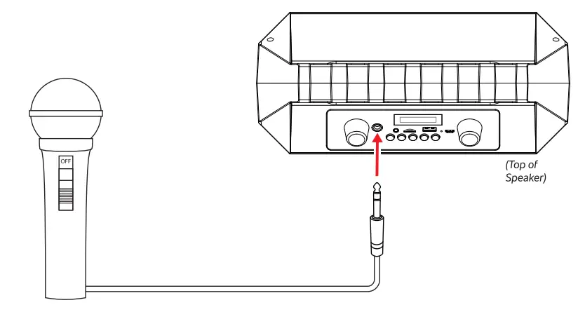 Polaroid PBT9518 Wireless LED Speaker Instruction Manual - Using a Microphone