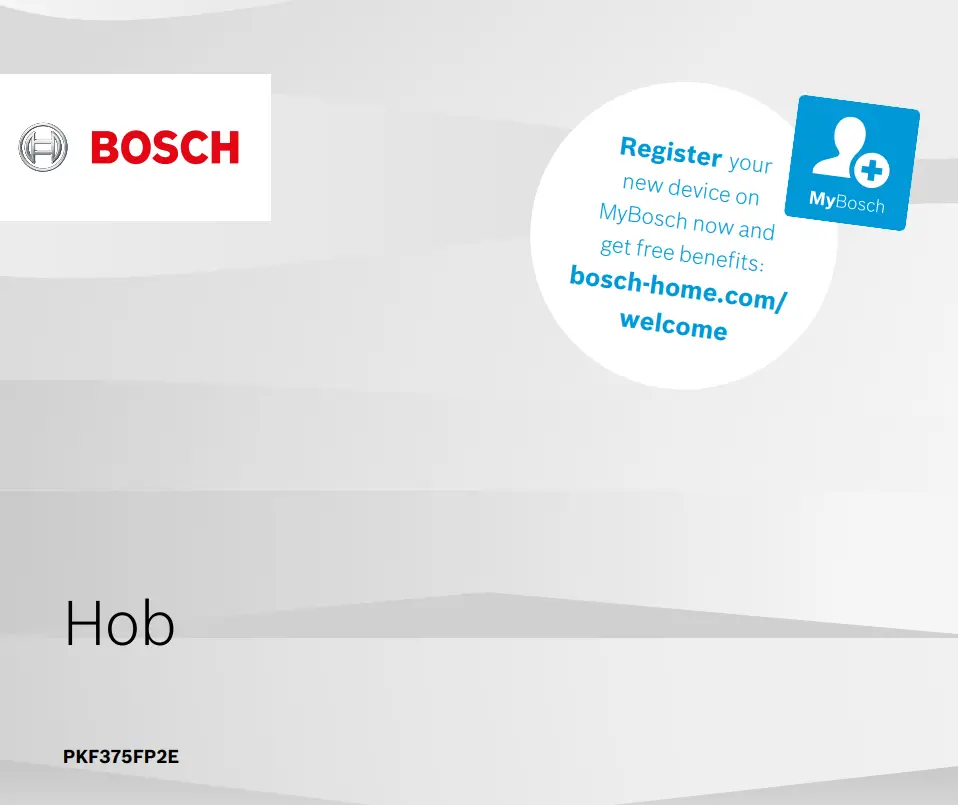 BOSCH PKF375FP2E Stainless Steel Domino Hob User Manual