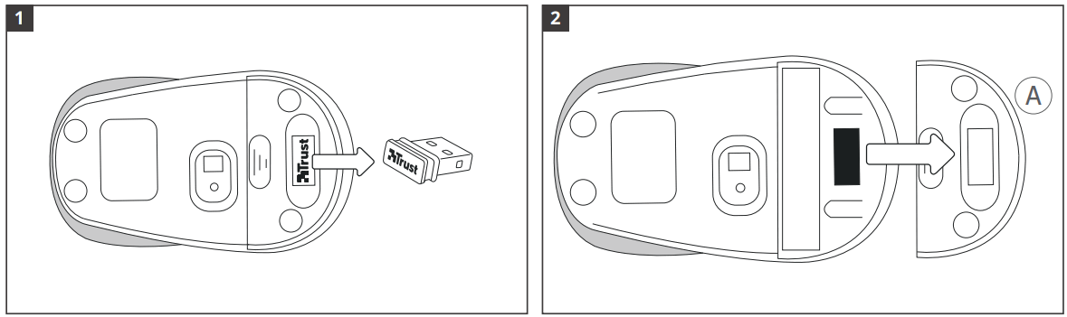Trust YVI Wireless Mouse Radio Optical Black - Fig 1