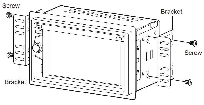 BOSS AUDIO BV735B 6 2 Inch Bluetooth MP3 Compatible Digital Media AM or FM Receiver - brackets