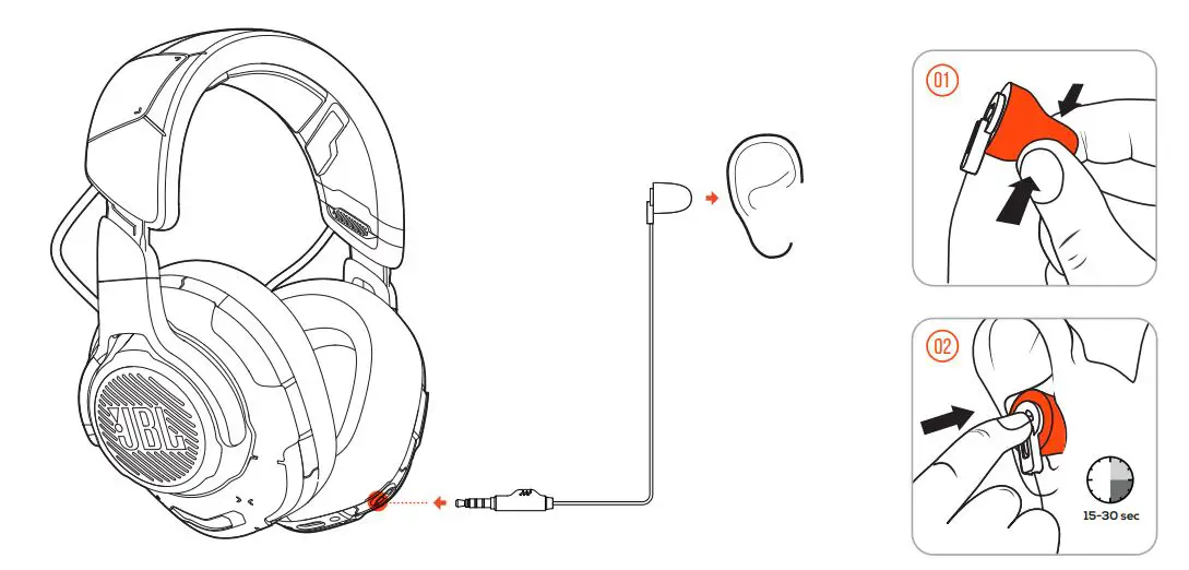 JBL Quantum One Wireless Headphone User Guide - Calibration microphone