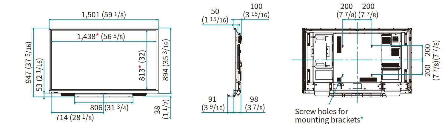 SHARP 4K LCD Panel with Built-in Controller--- (PN-65TH1)