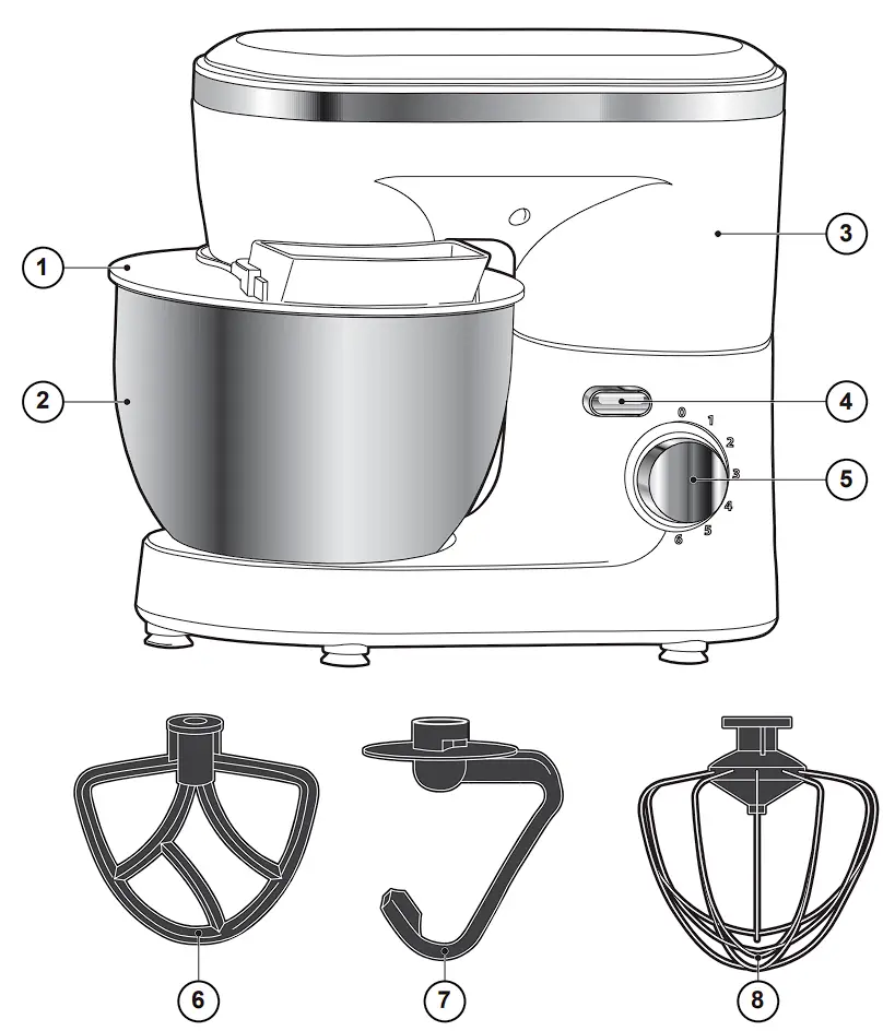 SM1000 6-Speed Stand Mixer with Stainless Steel Bowl Ovevriew