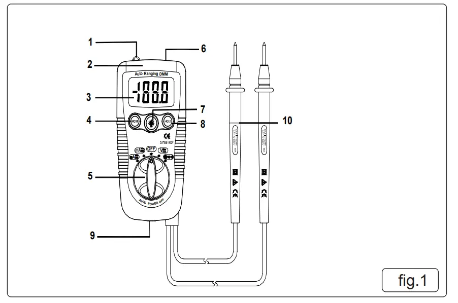SEALEY MM102 Professional Auto Ranging Digital Multimeter-1