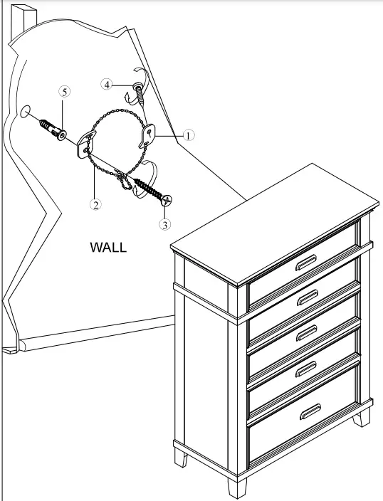 cymax SAN-Q4C Sandy Platform Cappuccino Wood 5 Piece Bedroom Set-fig3