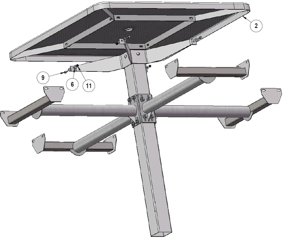ultra site 338S-V 46 Inch Single Pedestal Table 17