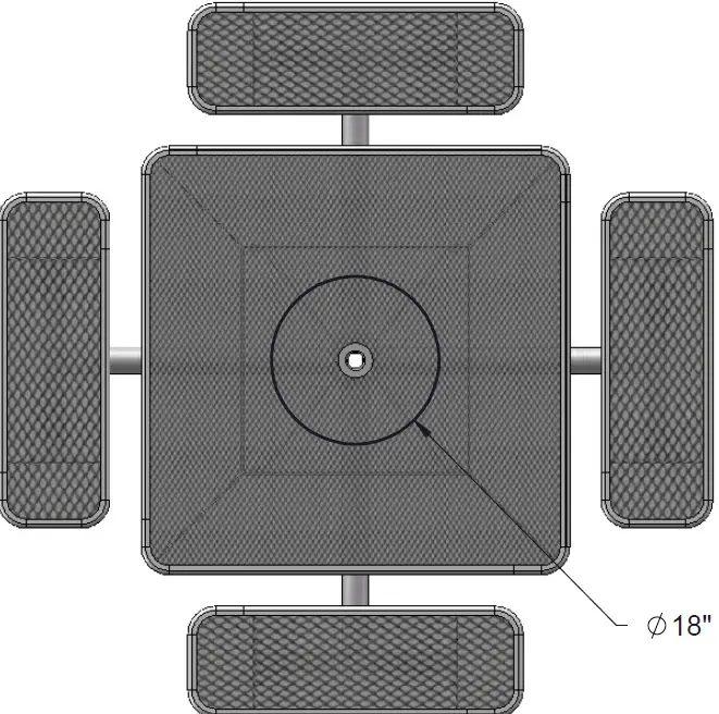 ultra site 338S-V 46 Inch Single Pedestal Table 18