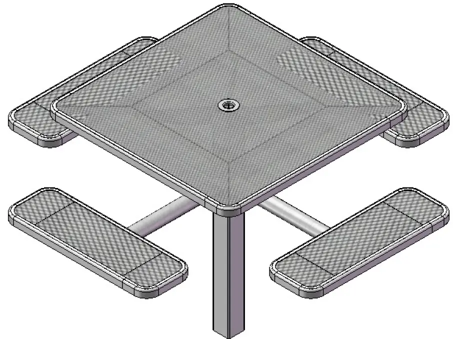 ultra site 338S-V 46 Inch Single Pedestal Table 23
