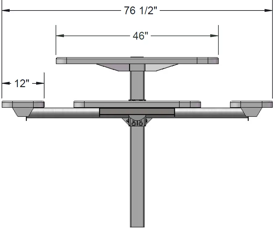 ultra site 338S-V 46 Inch Single Pedestal Table 23