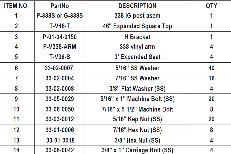 ultra site 338S-V 46 Inch Single Pedestal Table 25