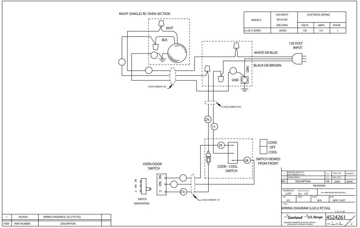 Garland G36 6S Natural Gas 6 Burner 36 Inch Range - fig 5