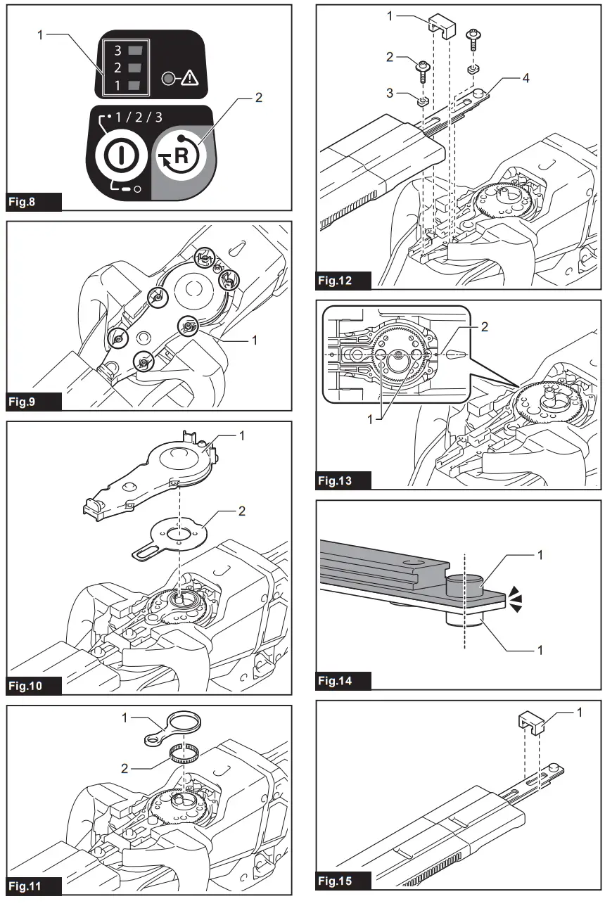 makita UH Series Cordless Hedge Trimmer - fig 2