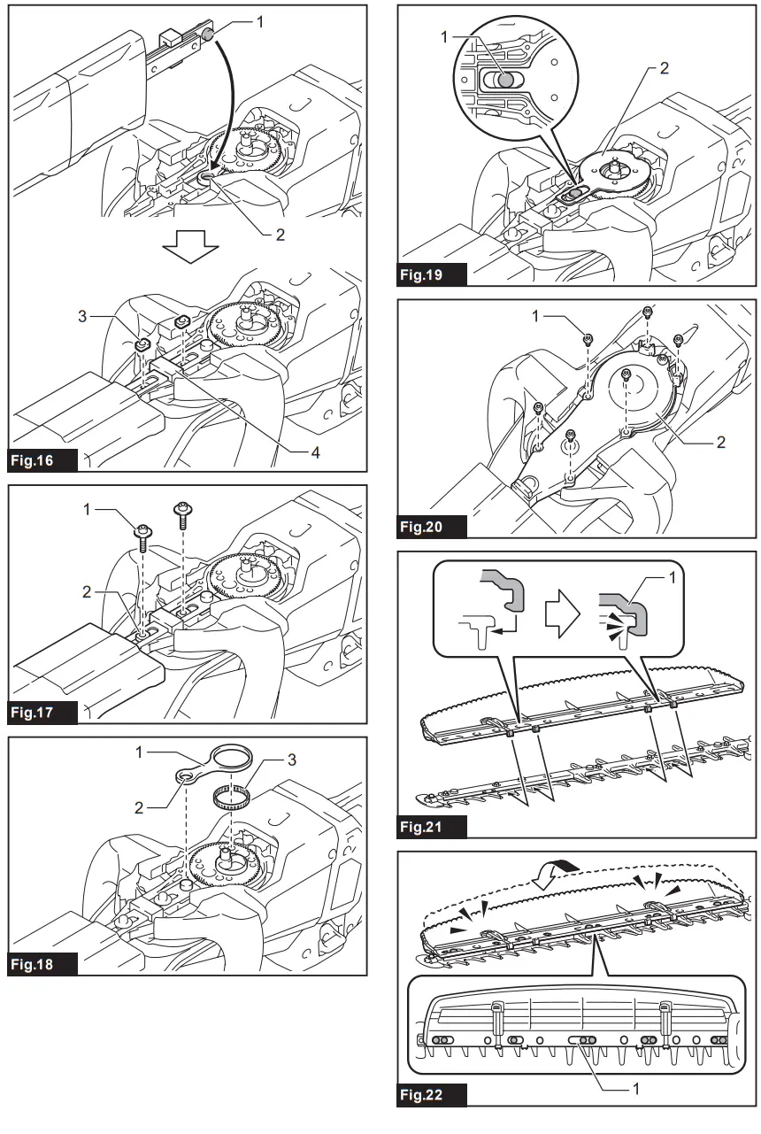 makita UH Series Cordless Hedge Trimmer - fig 3