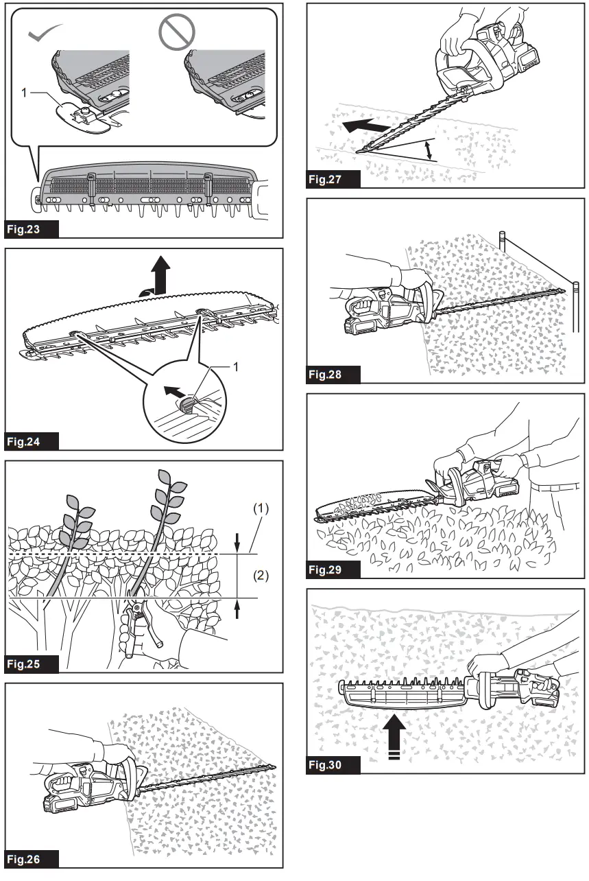 makita UH Series Cordless Hedge Trimmer - fig 4