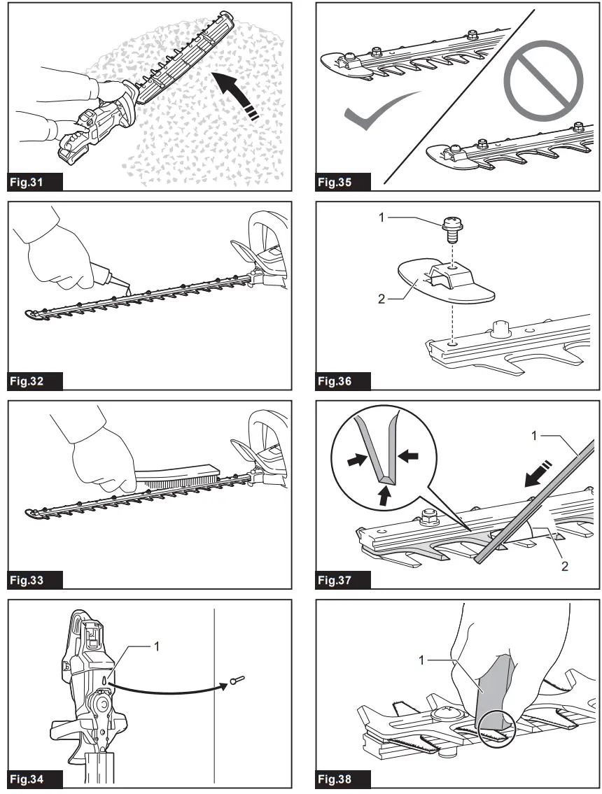 makita UH Series Cordless Hedge Trimmer - fig 5