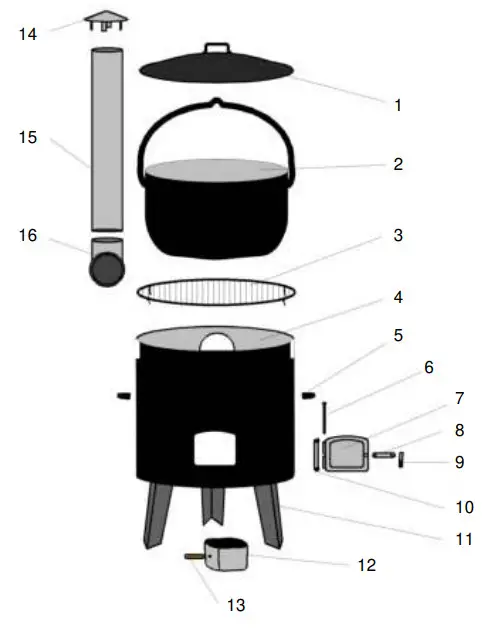 Westfalia 14 18 38 Hotpot Barbecue Set - Overview