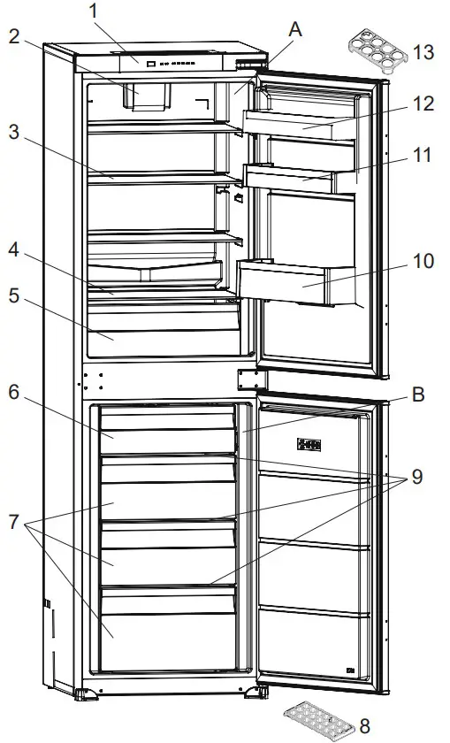 PHILCO PCN 17742 EBI Fridge Freezer - Figure 1