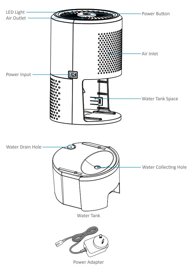 arovec AroDry-900 Air Dehumidifier-1