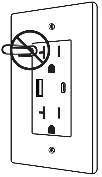 Maxxima MEW USB482C TR Wall Outlet with USB A and USB C Ports - Figure 2