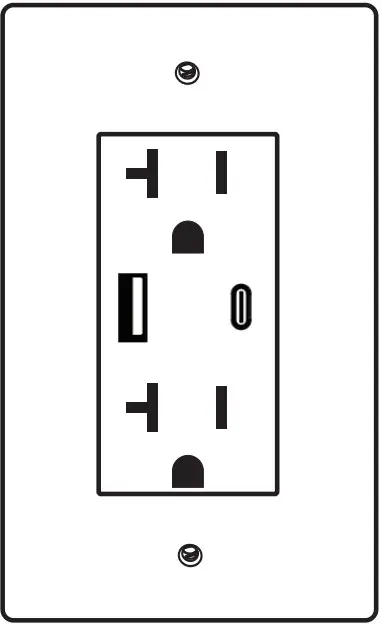 Maxxima MEW USB482C TR Wall Outlet with USB A and USB C Ports - Figure 3