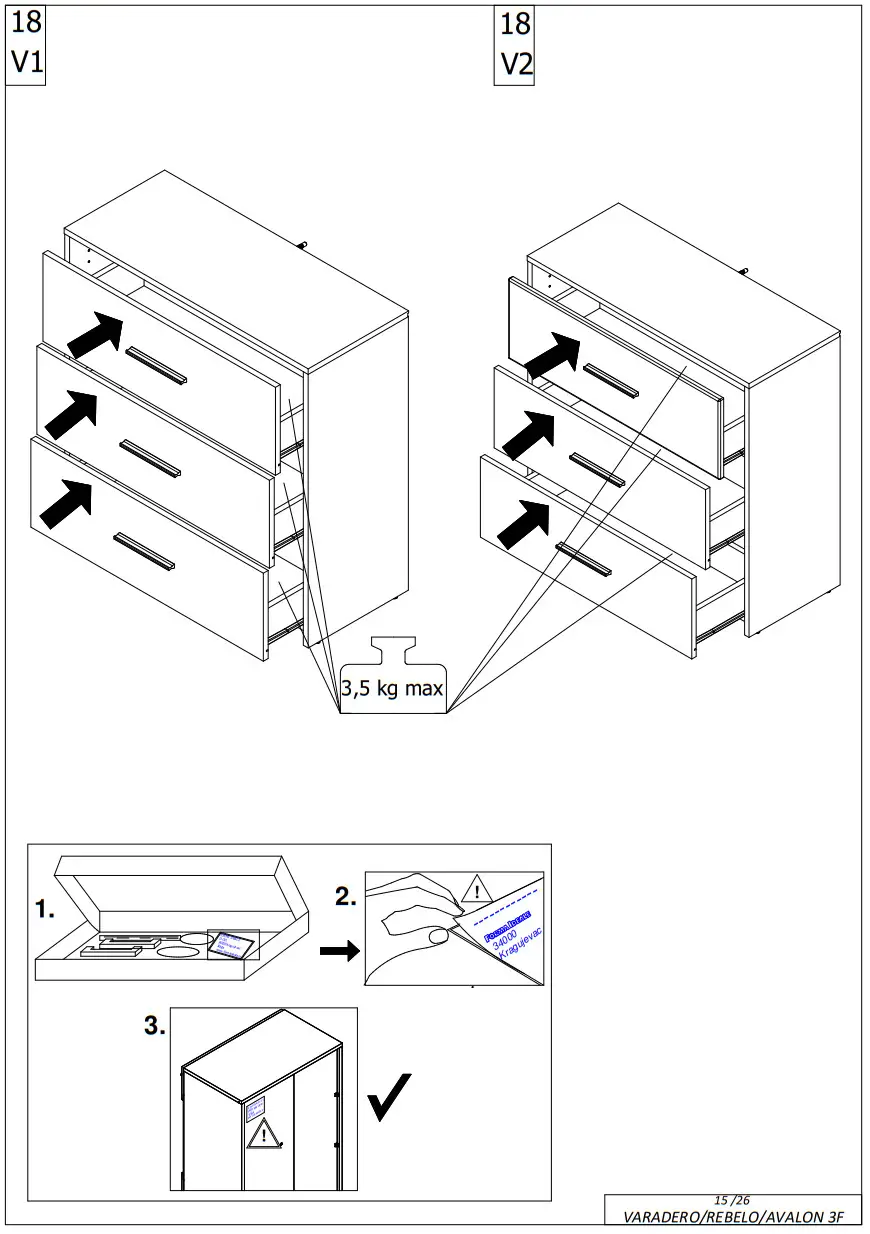 ORMAR Varadero 3F Bedroom Chest of Drawers - Figure 16