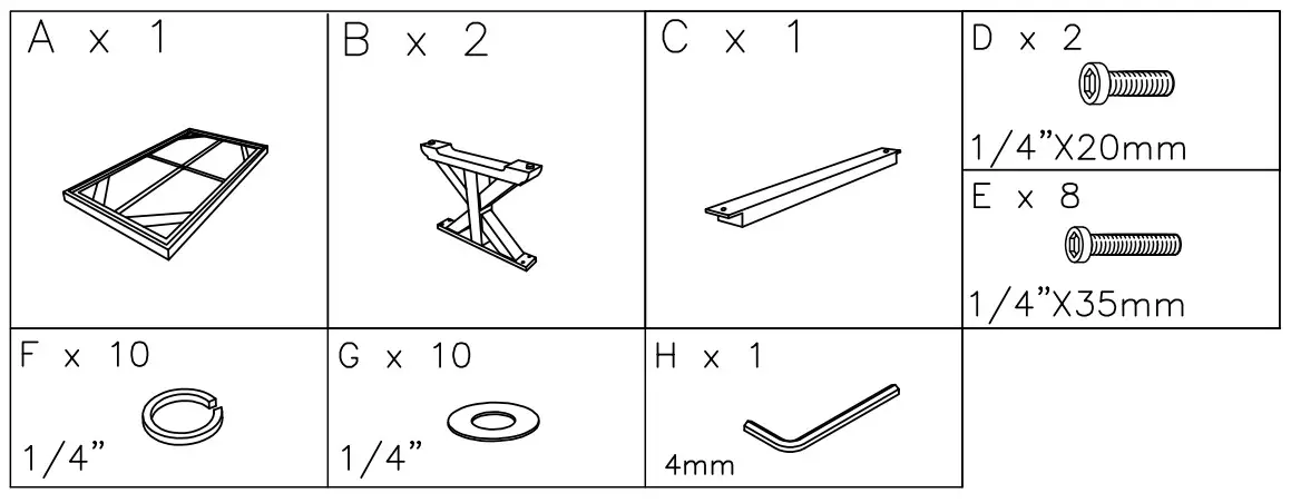 ASHLEY P791-701 Outdoor Coffee Table - Figure 1
