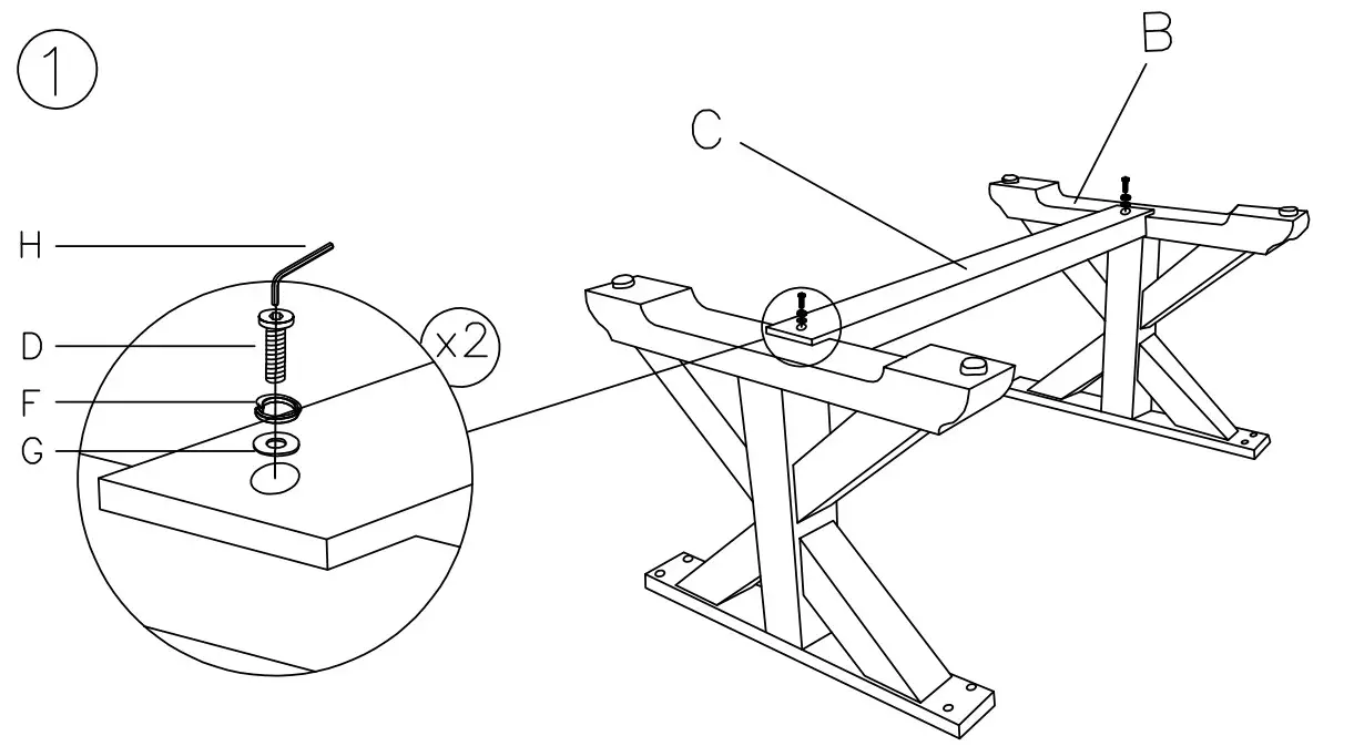 ASHLEY P791-701 Outdoor Coffee Table - Figure 2