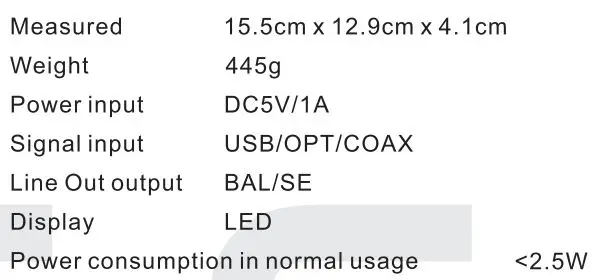 TOPPING E50 Cheap Digital-to-Analog Converter User Manual - Attribute