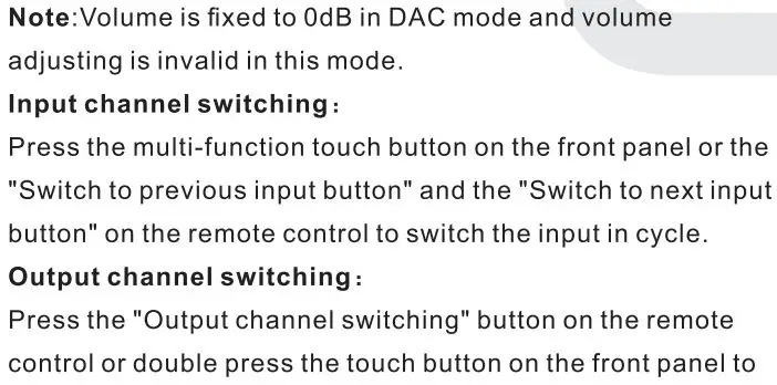 TOPPING E50 Cheap Digital-to-Analog Converter User Manual - Operation
