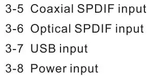 TOPPING E50 Cheap Digital-to-Analog Converter User Manual - Rear panel