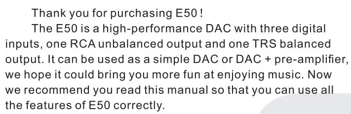 TOPPING E50 Cheap Digital-to-Analog Converter User Manual - Thank YOu page