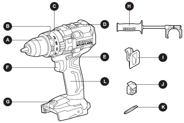 KOBALT 4913879 Brushless Hammer Drill-2
