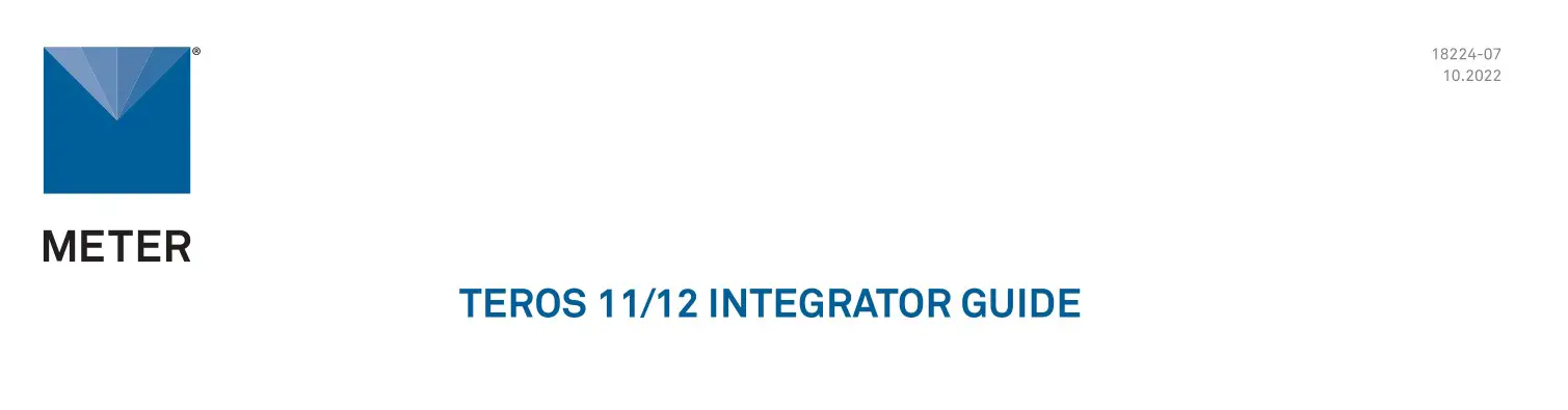 METER 18224 Soil Moisture and Temperature Sensor User Manual