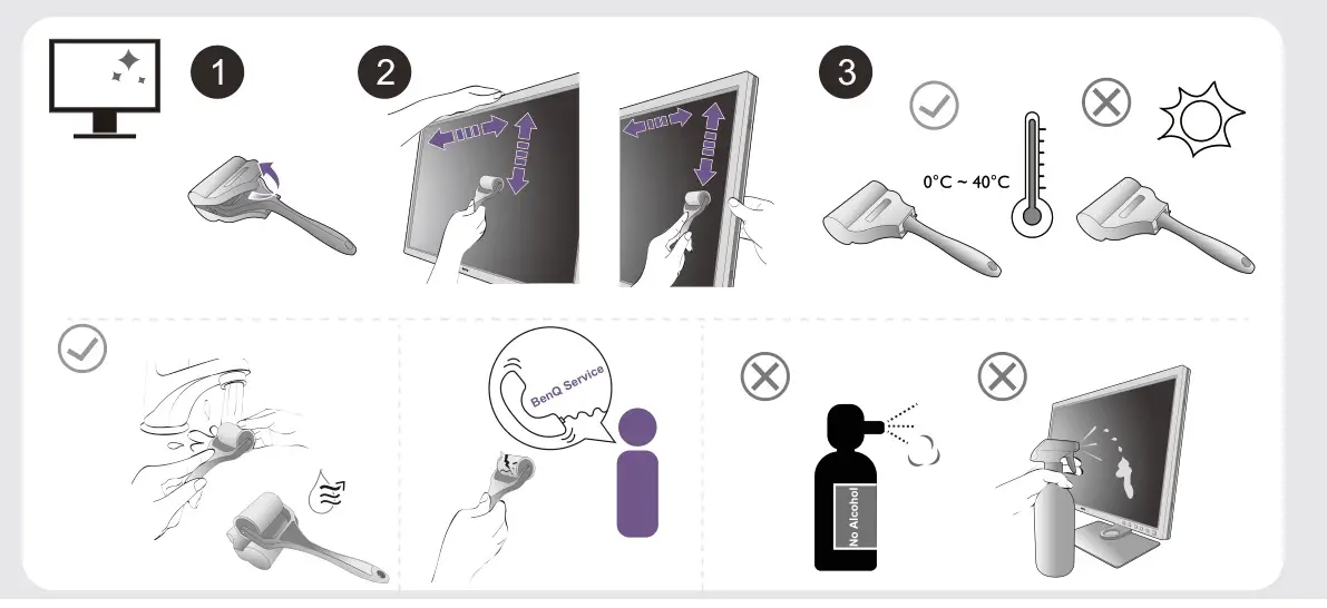 BenQ SW321C LCD Monitor - Cleaning