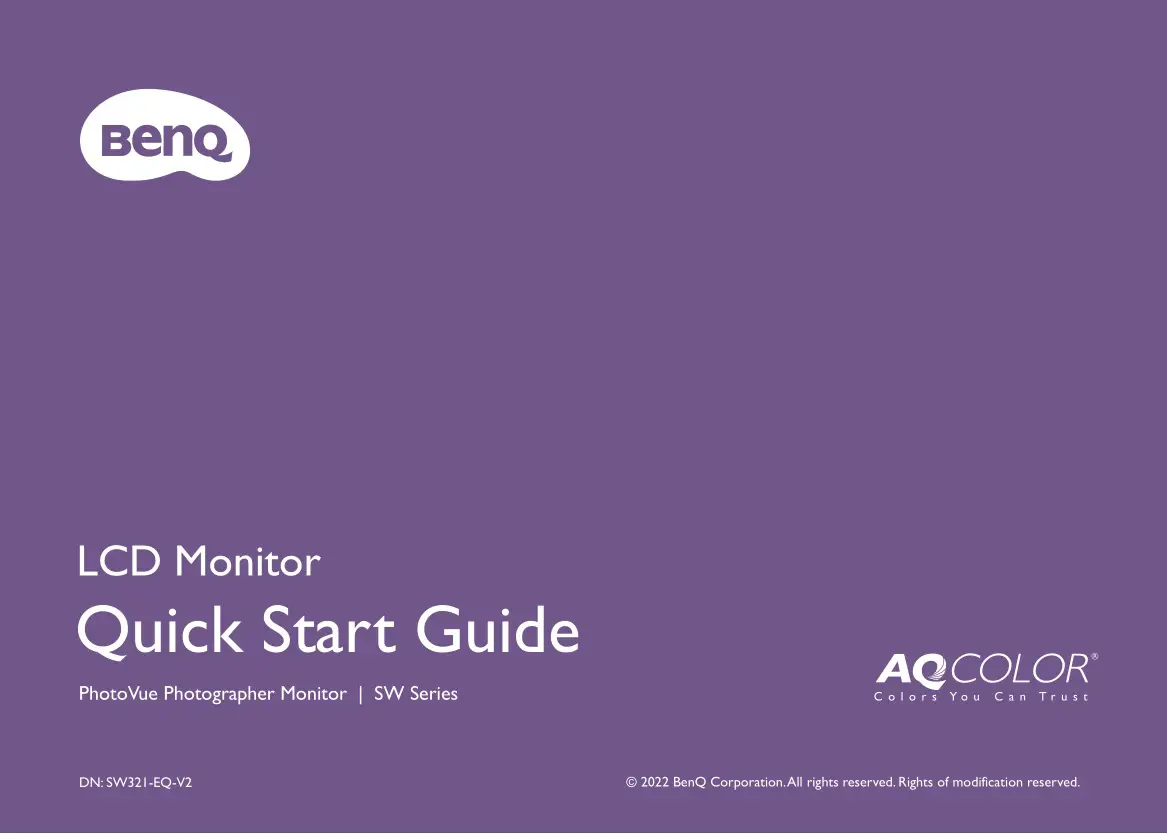 BenQ SW321C LCD Monitor User Guide