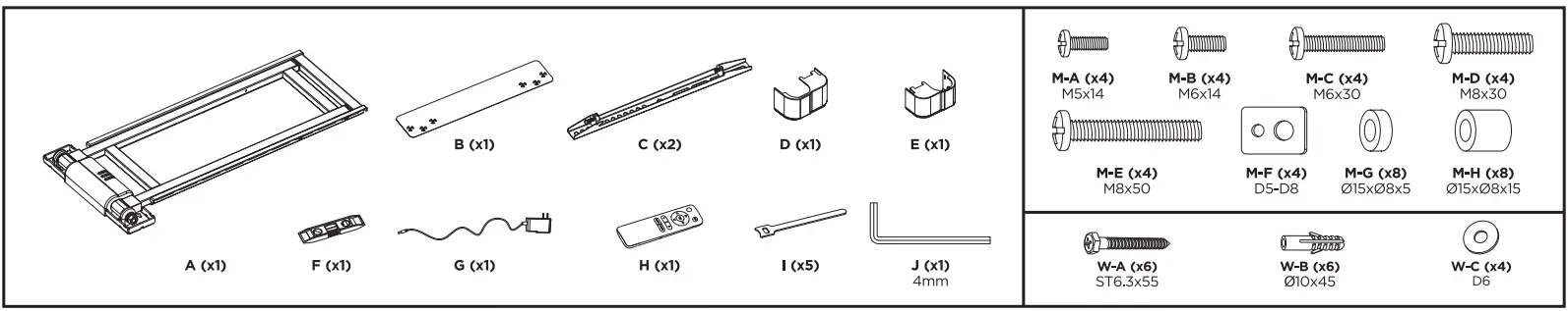 CONRAD PLB-M06 Motorized TV Wall Mount - fig 3