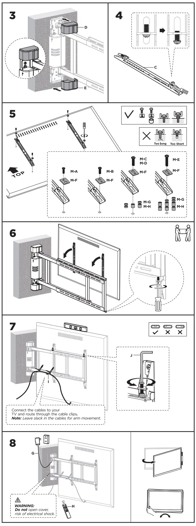 CONRAD PLB-M06 Motorized TV Wall Mount - fig 5