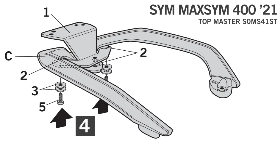 SHAD SYM MAXSYM 400 '21 Top Master SOMS41ST - figure 3