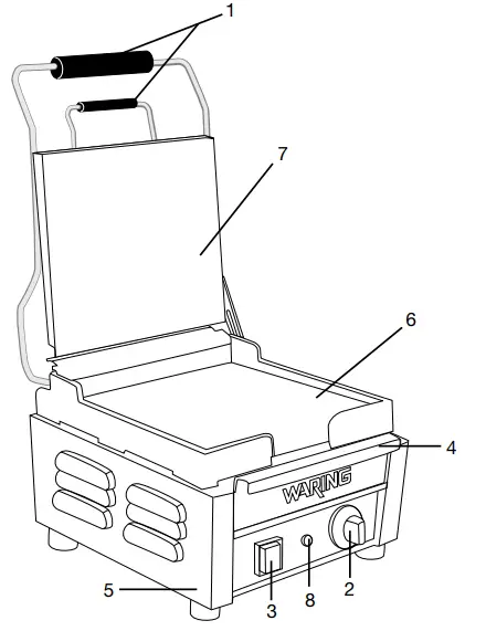 WARING COMMERCIAL WPG300 Commercial Panini-PARTS