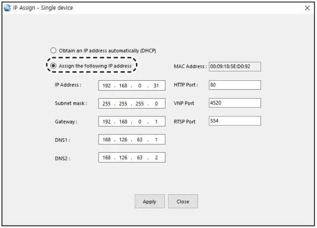 WISeNeT XNF 9013RV Outdoor Fisheye Camera - Figure 36