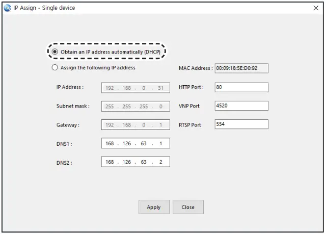 WISeNeT XNF 9013RV Outdoor Fisheye Camera - Figure 38