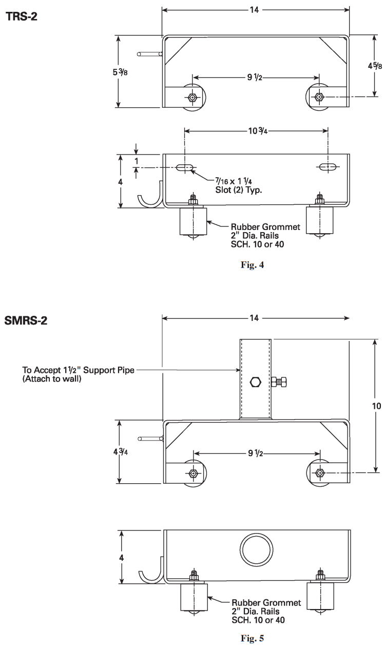 PENTAIR E 03 550 Tlx High Head 2 12 4 Discharge Lift Out Guide Rail System - fig 3