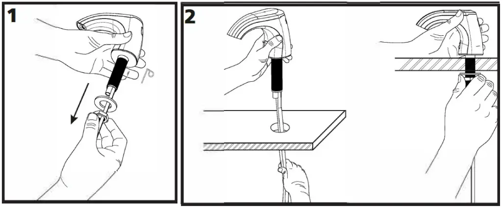 SLOAN ESD 124 Top Fill Soap Dispenser - Counter prep 1