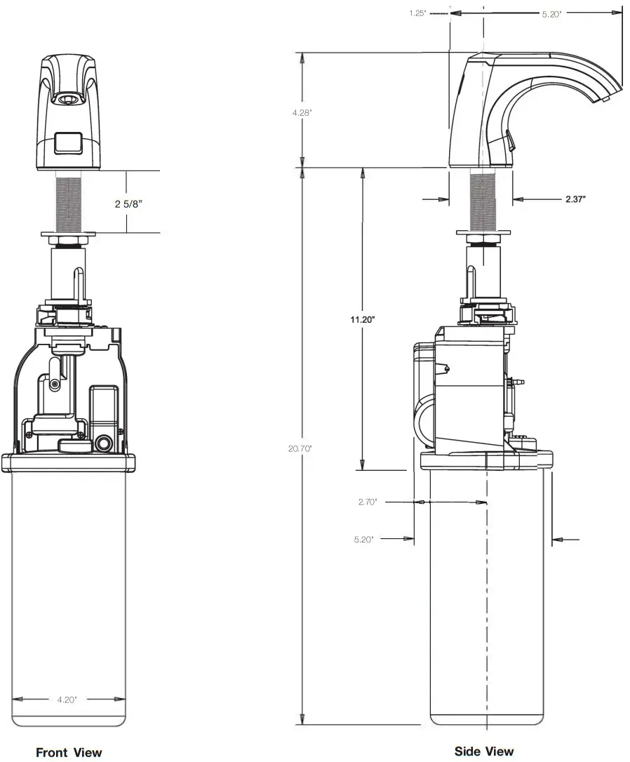 SLOAN ESD 124 Top Fill Soap Dispenser - counter mount
