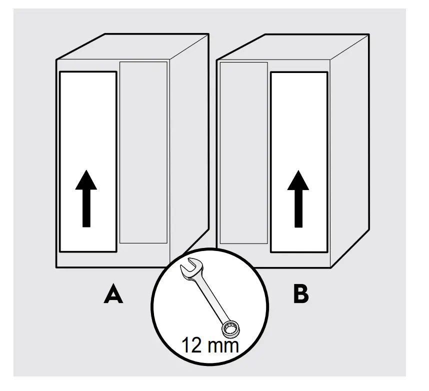To level the doors using the adjustable lower hinge