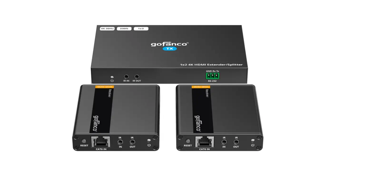 Gofanco G4-0143a 1x2 Hdmi Cat Splitter/ Extender 4k30 - 70m User Guide