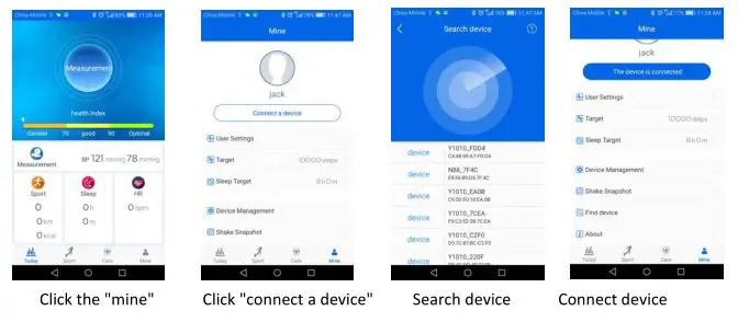 Skmei Smart Watch Model #1525 - Connect to the APP