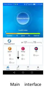 Skmei Smart Watch Model #1525 - Main interface